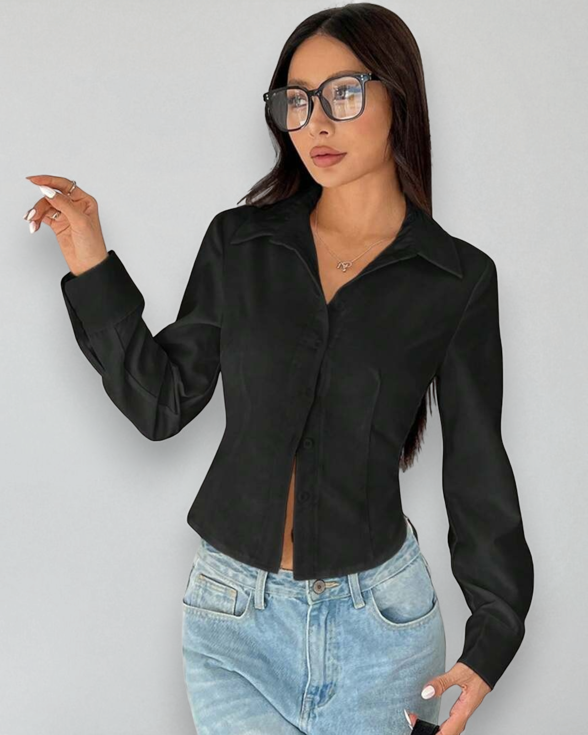 Liora™ | Petite Tailored Elegance Shirt