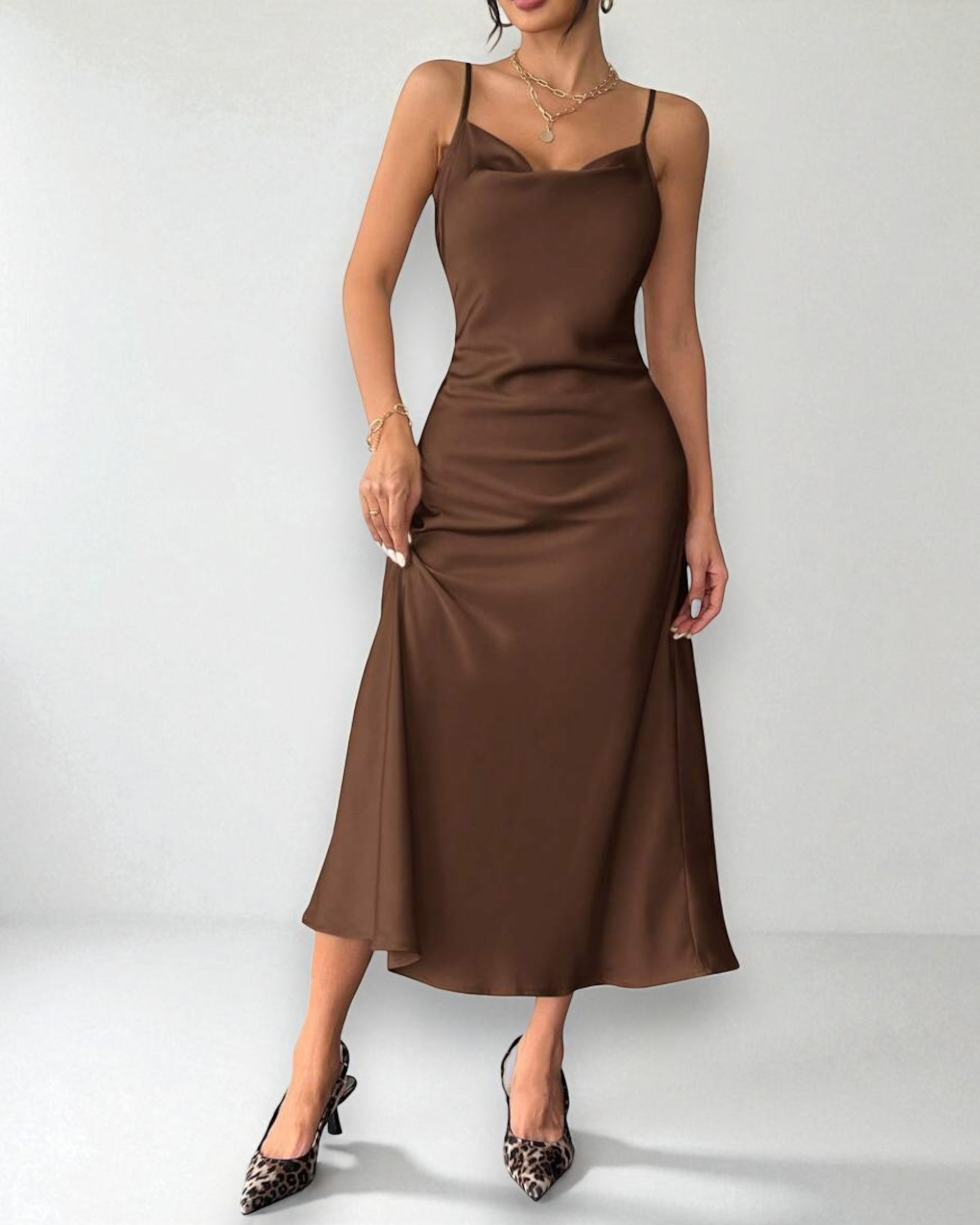 Liora™ | Celeste Satin Swing Dress