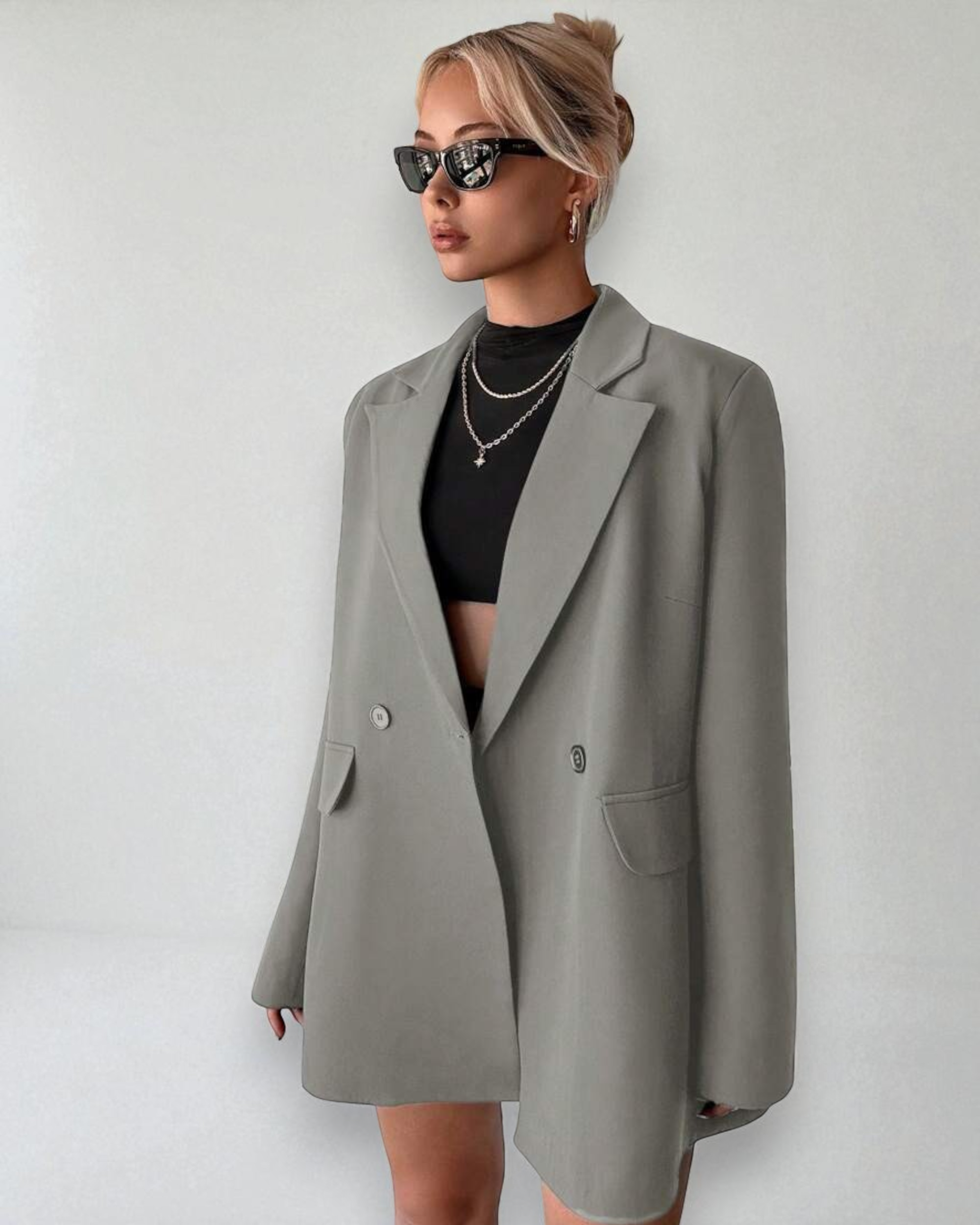 Liora™ | RueChic Double-Breasted Pocket Blazer
