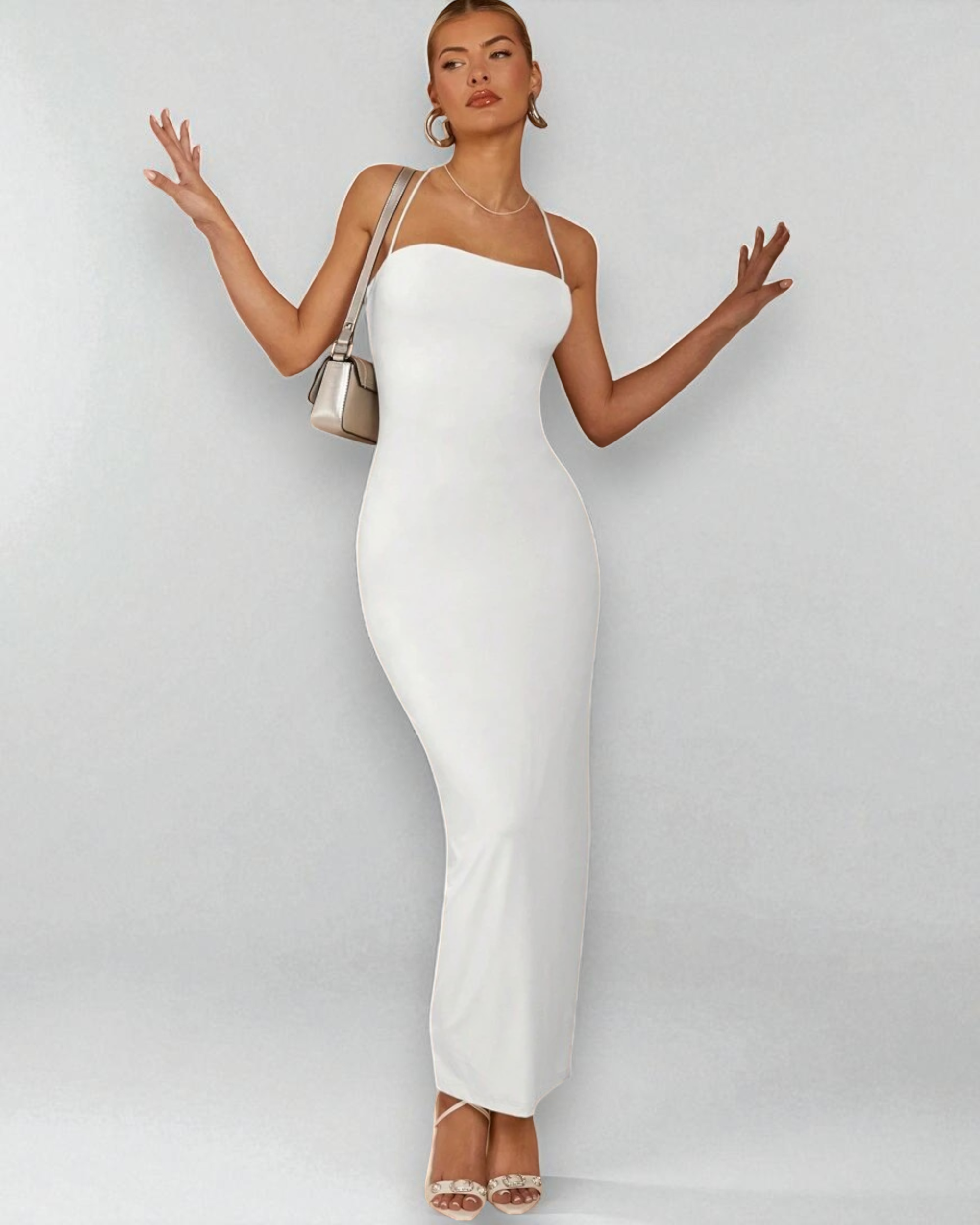 Liora™ | Bae Longline Back-Band Detail Dress