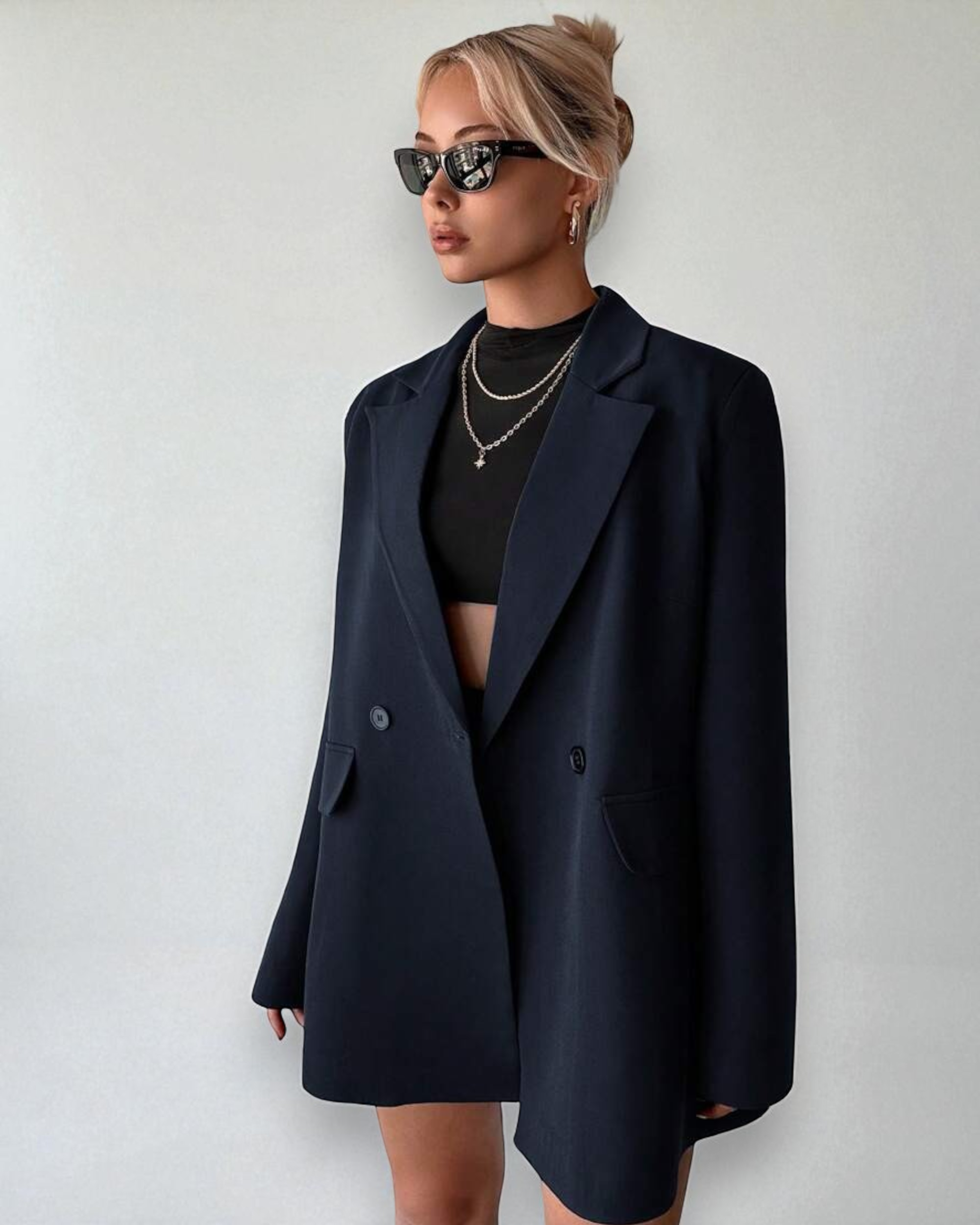 Liora™ | RueChic Double-Breasted Pocket Blazer