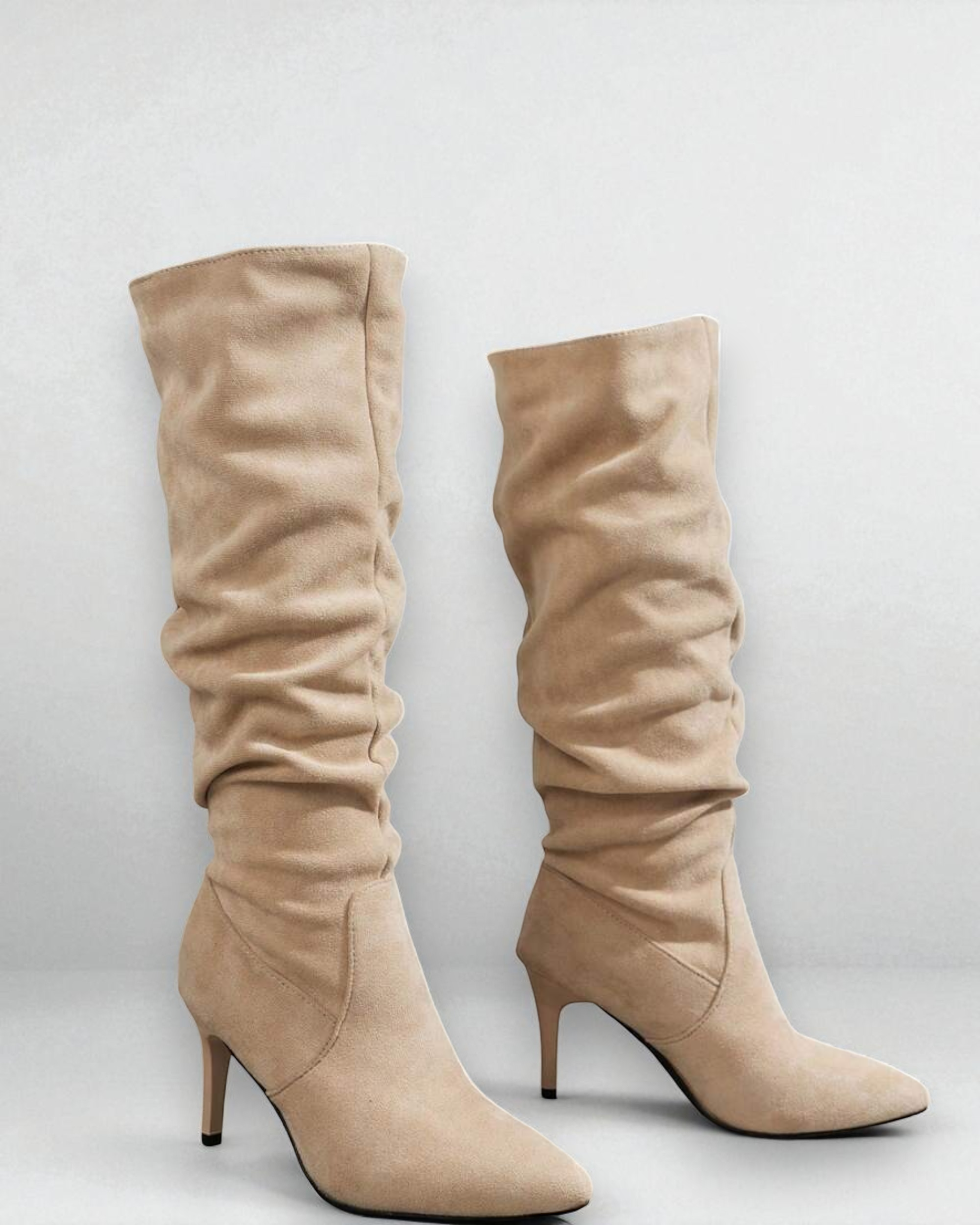 Liora™ | Pleated Pointed-Toe High Heel Boots