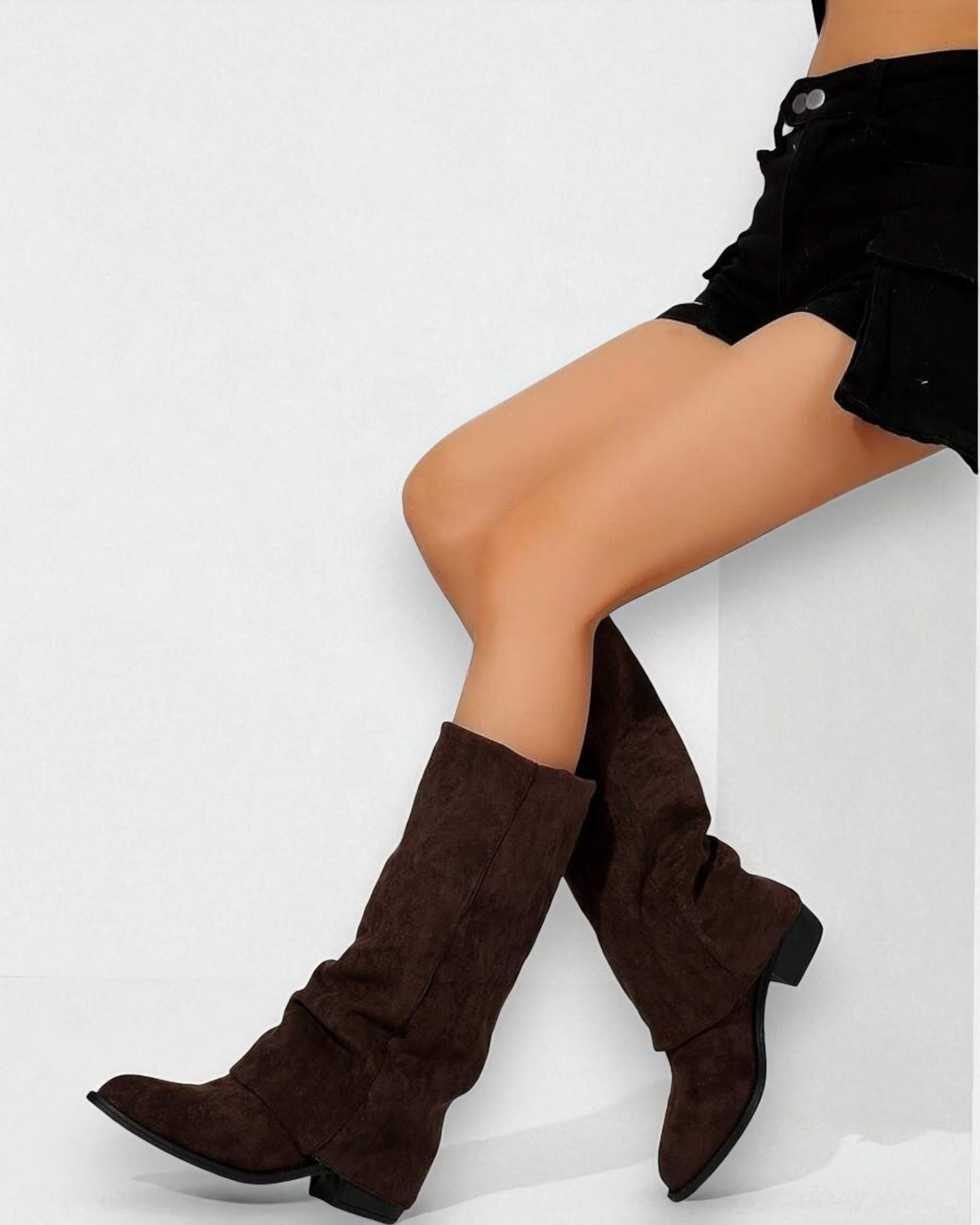 Liora™ | Ruched Over-the-Knee Block Heel Boots