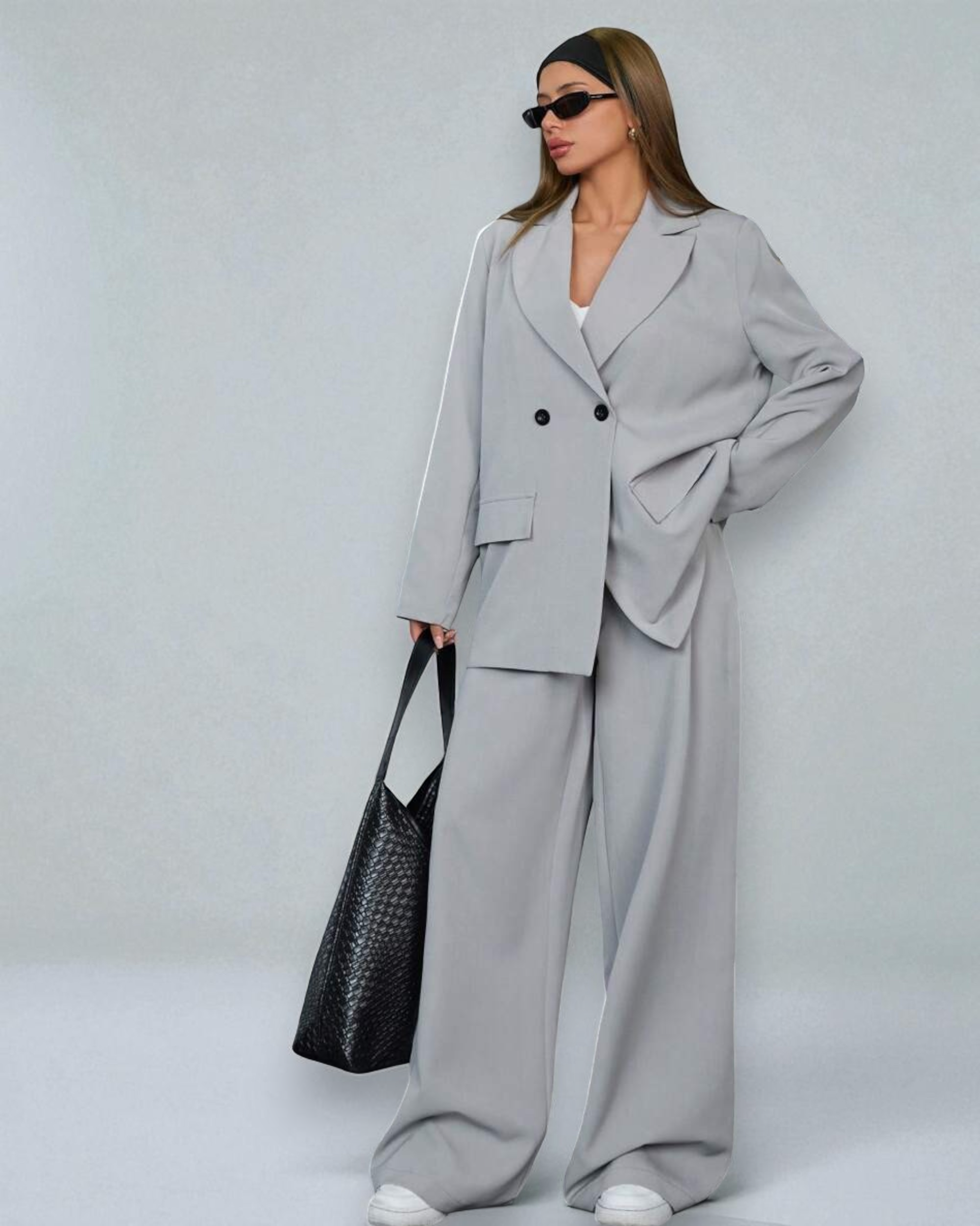 Liora™ | Double-Breasted Casual Suit Set