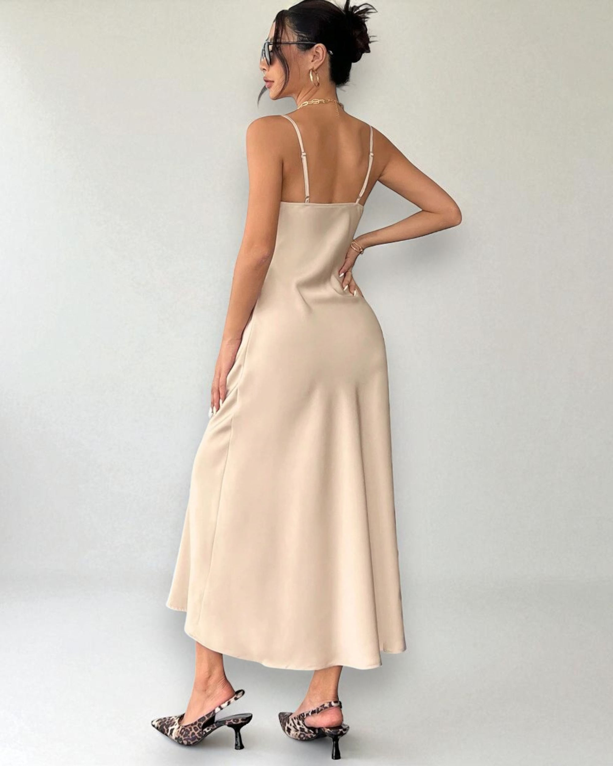 Liora™ | Celeste Satin Swing Dress
