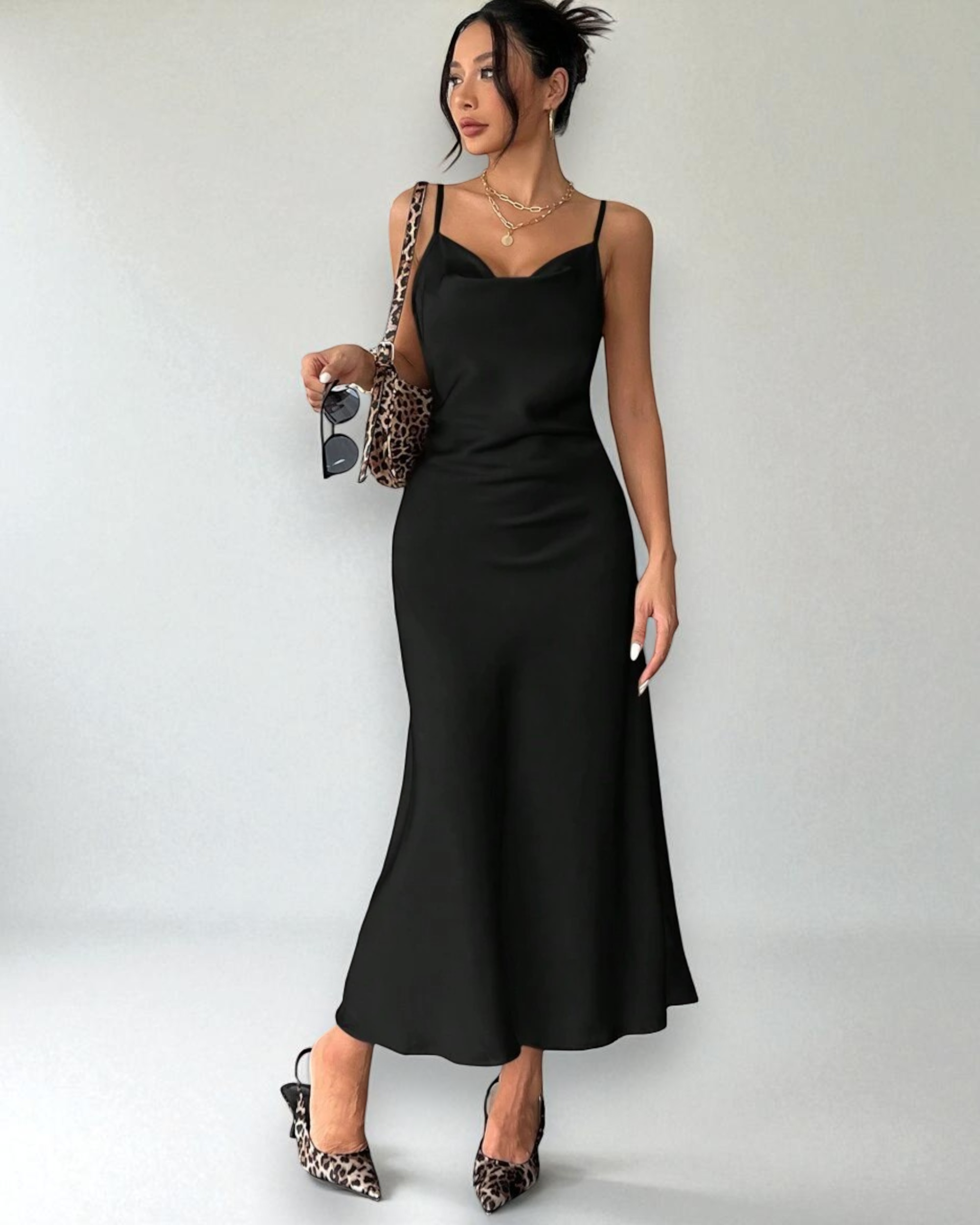Liora™ | Celeste Satin Swing Dress