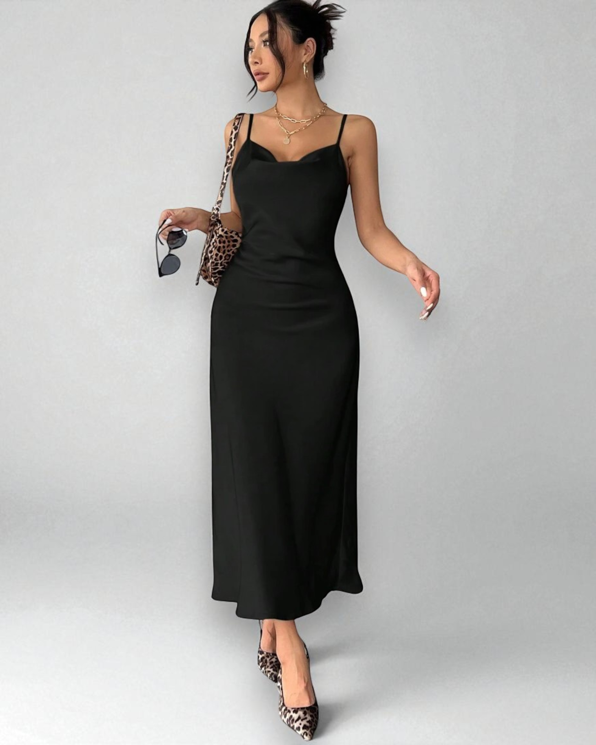 Liora™ | Celeste Satin Swing Dress