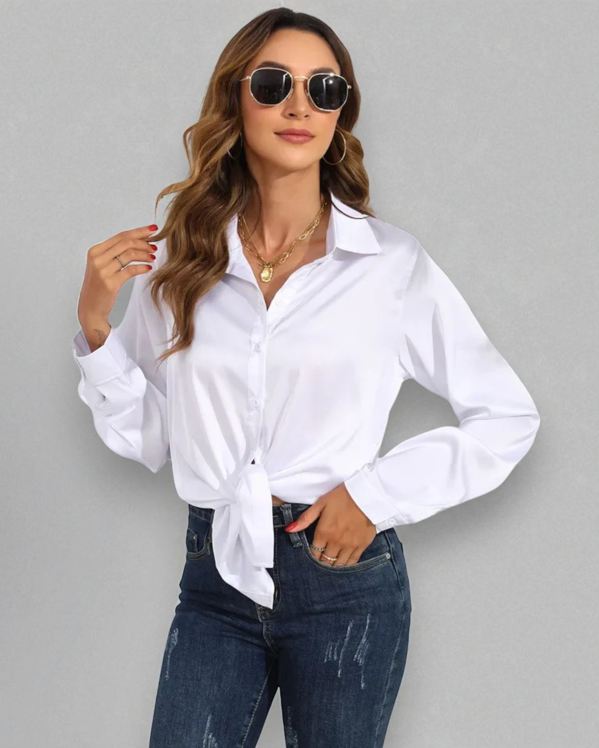 Liora™ | Satiny Luxe Shirt