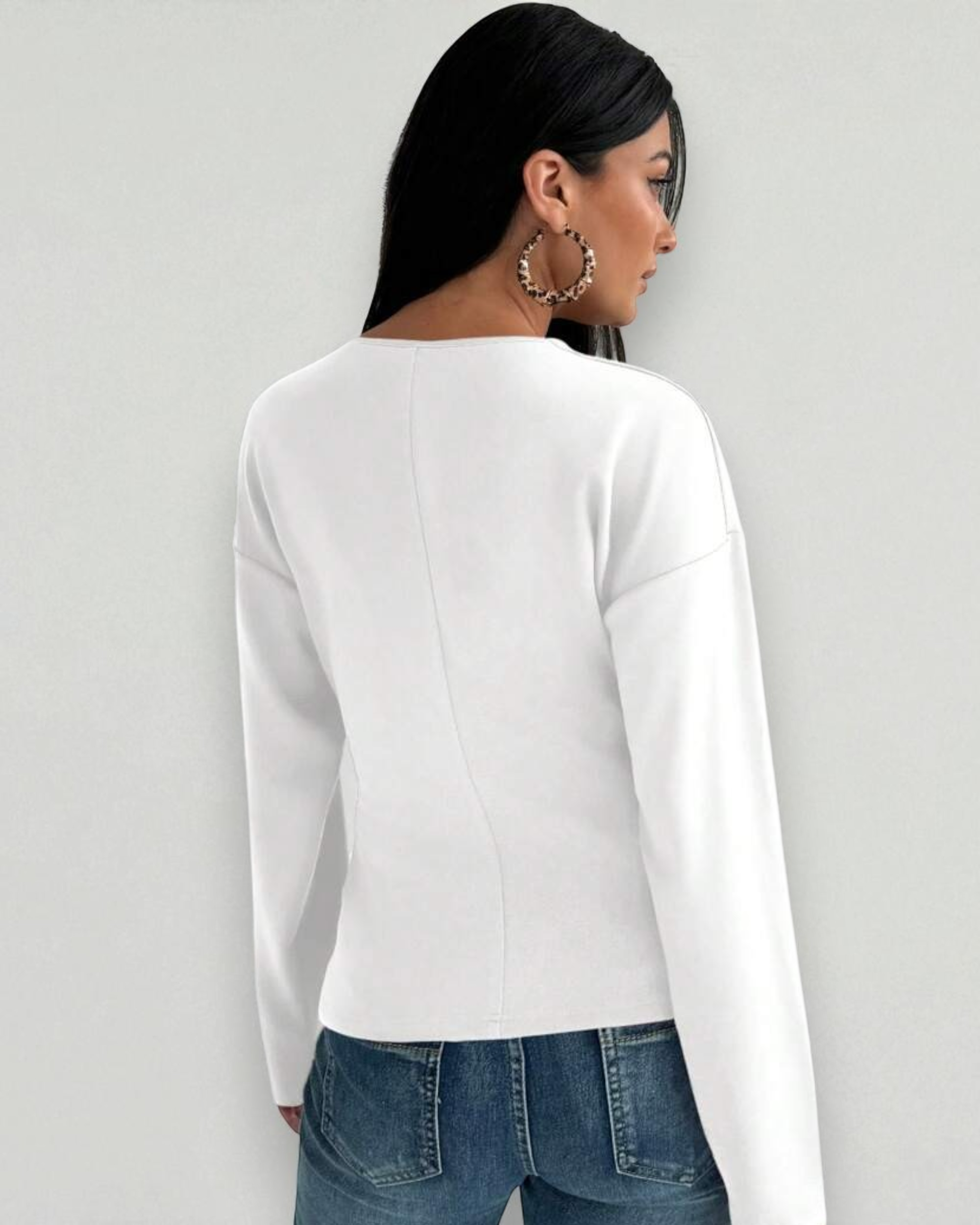 Liora™ |  Retro V-Neck Blouse