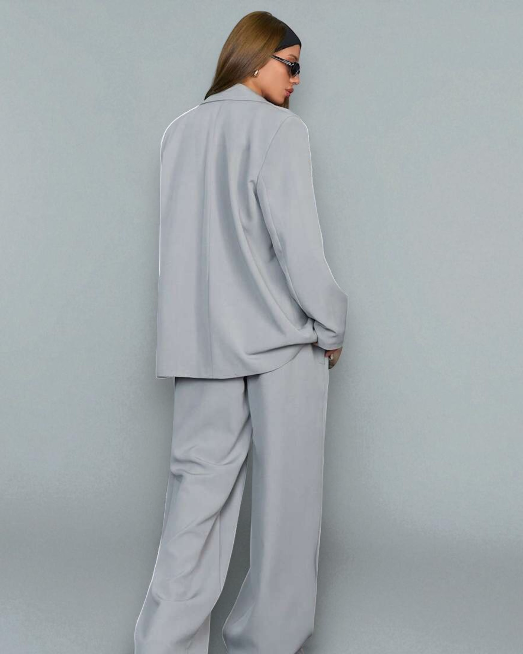 Liora™ | Double-Breasted Casual Suit Set