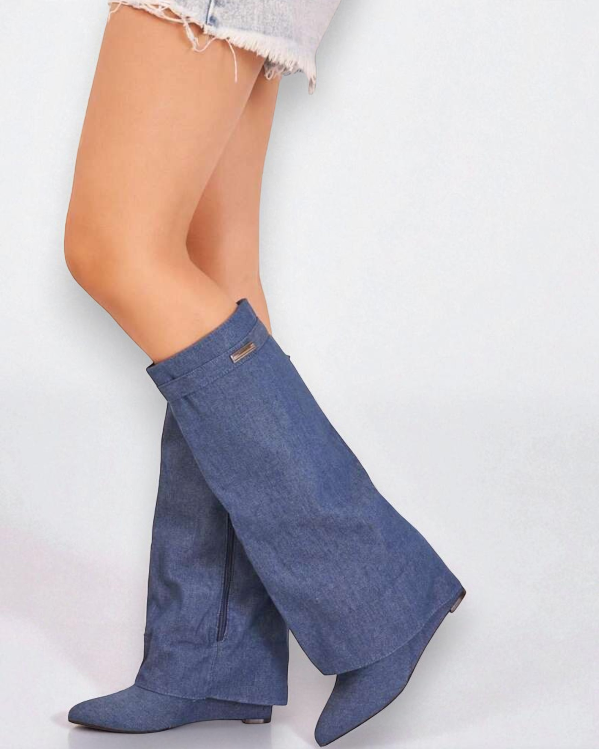 Liora™ | Cuissardes Élégance Gold-Plated Boots