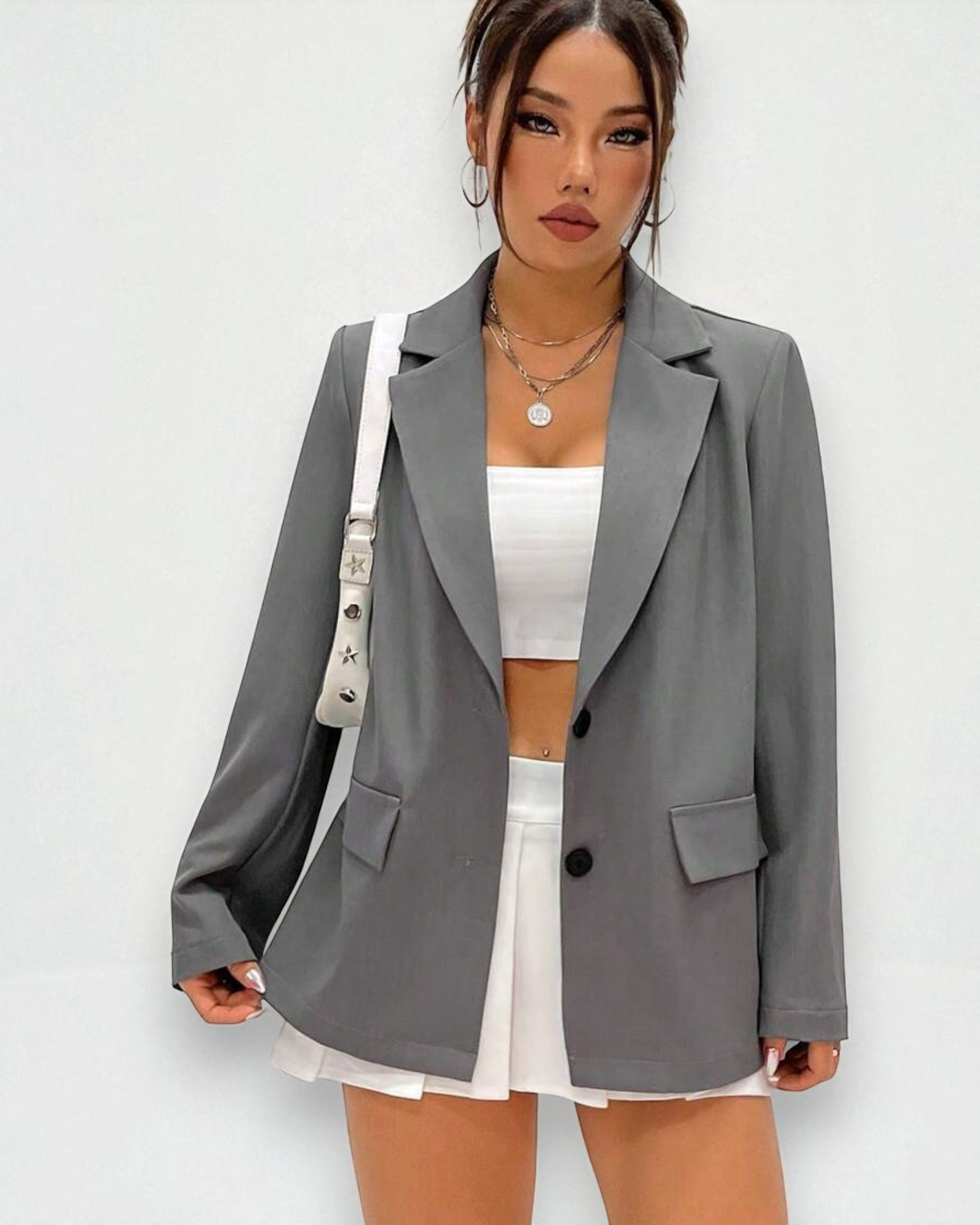 Liora™ | Flirla Tailored Collar Blazer