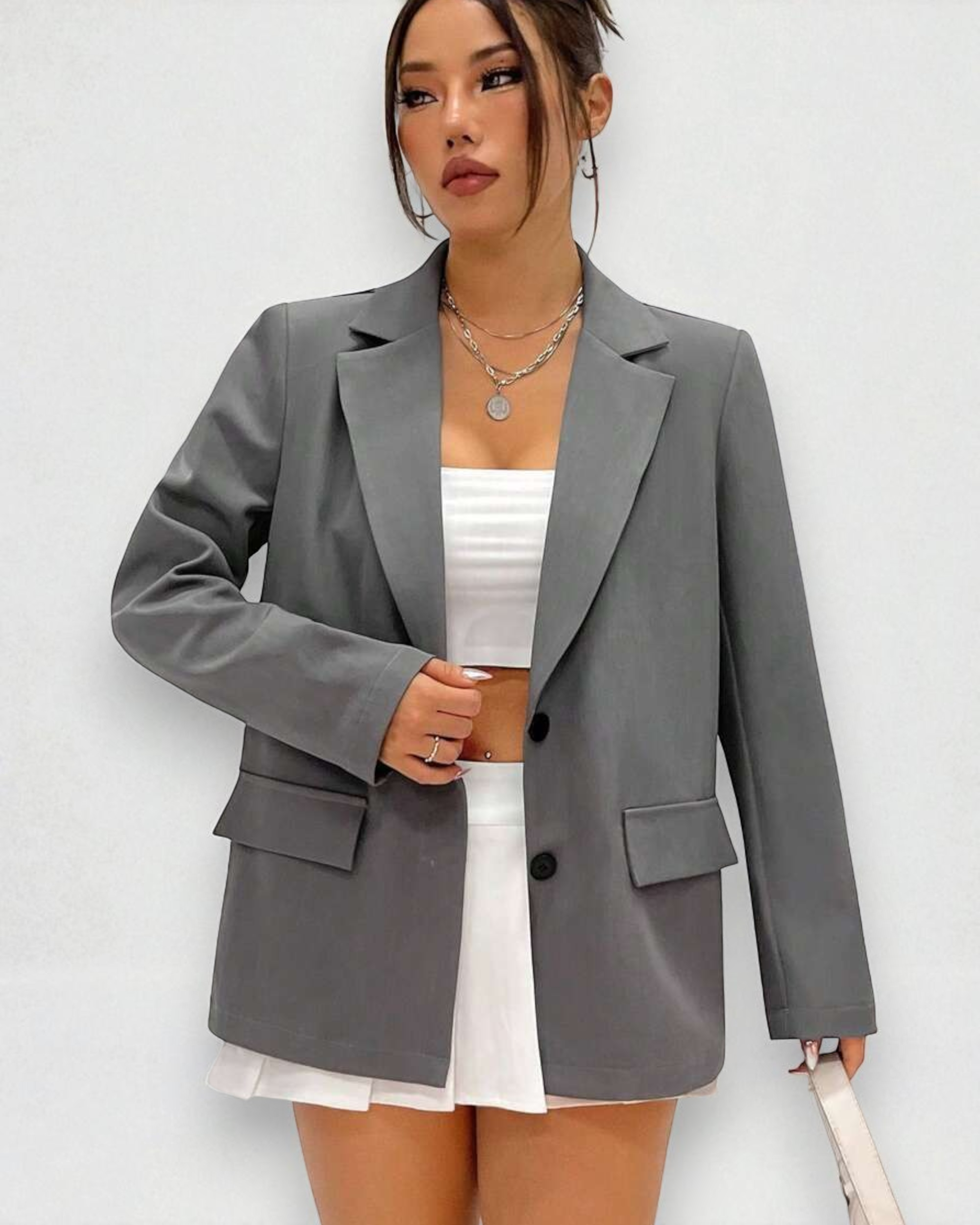 Liora™ | Flirla Tailored Collar Blazer