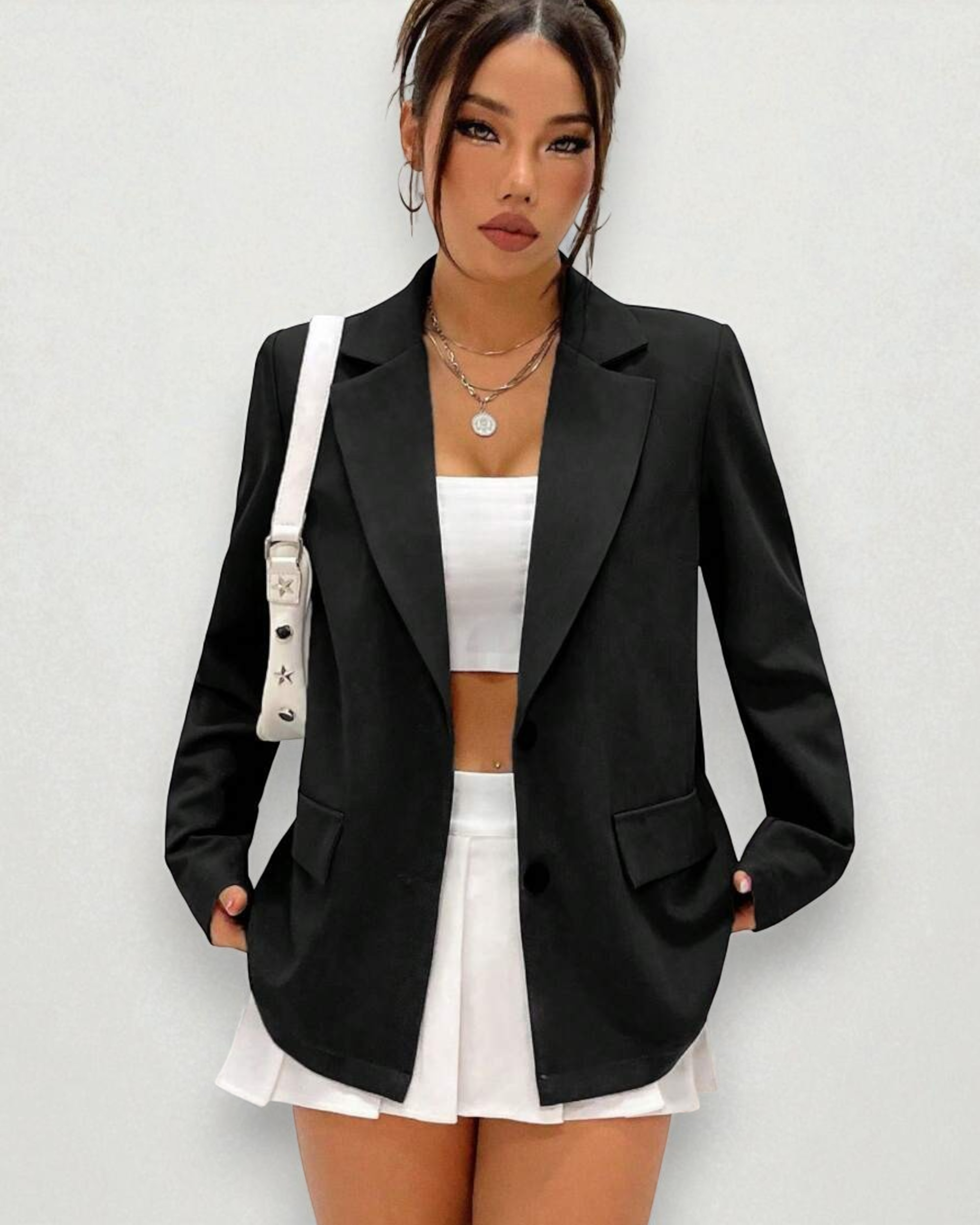 Liora™ | Flirla Tailored Collar Blazer