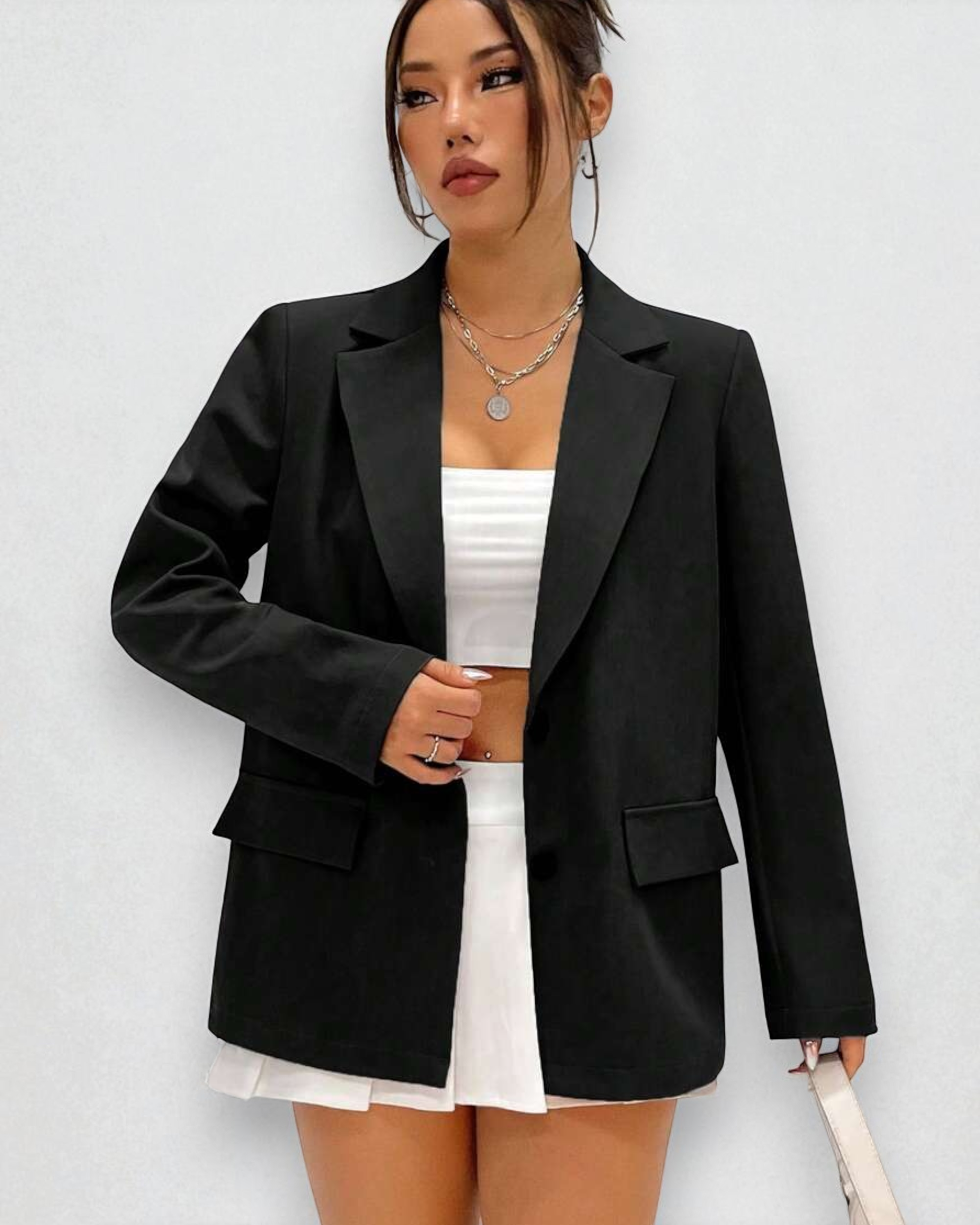 Liora™ | Flirla Tailored Collar Blazer