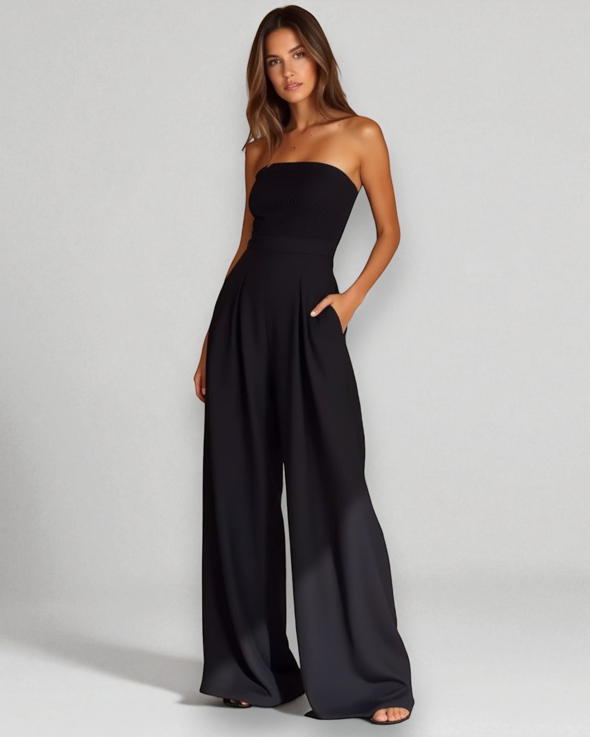 Liora™ |  Strapless Elegance Jumpsuit