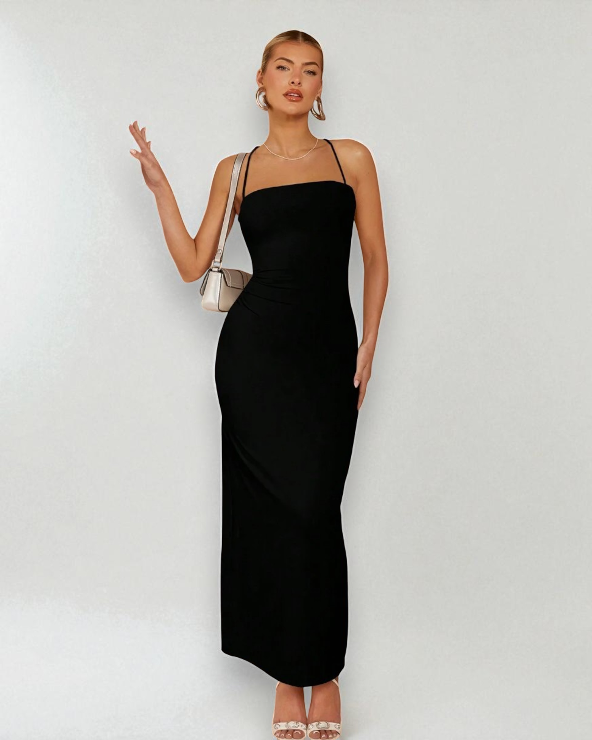 Liora™ | Bae Longline Back-Band Detail Dress