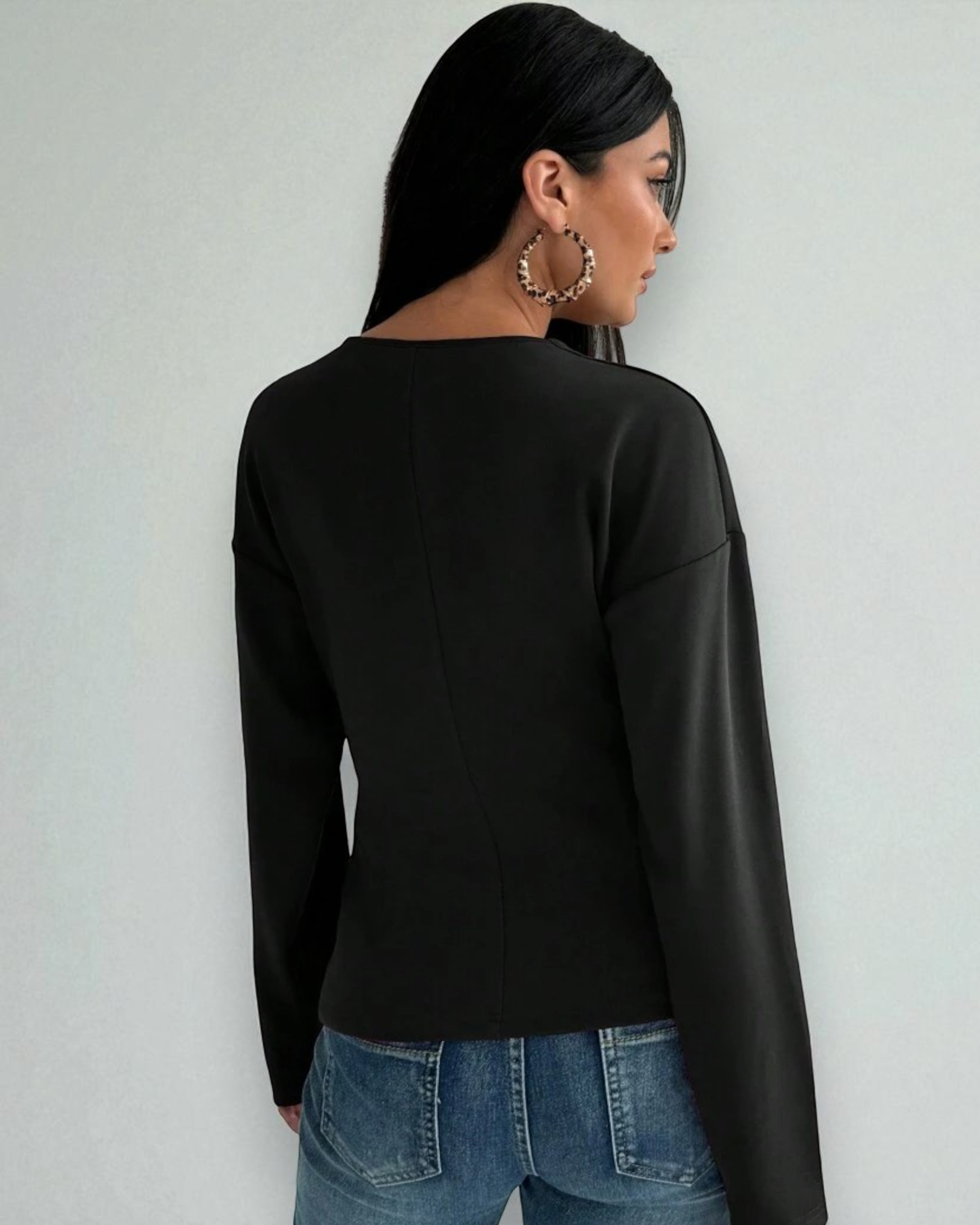Liora™ |  Retro V-Neck Blouse